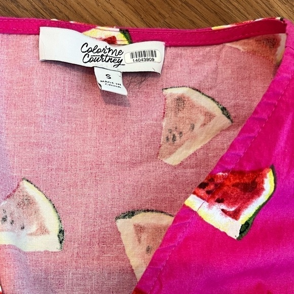 Color Me Courtney Pink Watermelon Print Top - Picture 15 of 16